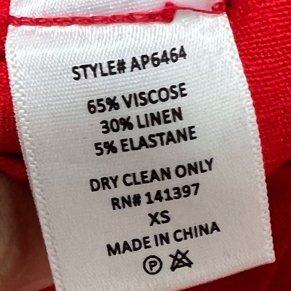 ⭐️ SLASH SUMMER SALE! ⭐️ EUC ASTR The Label Crop Jumpsuit Red Linen Size XS - Picture 13 of 13